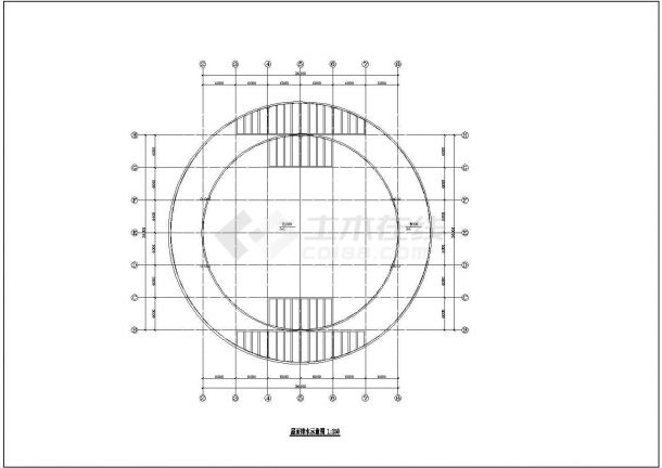 大连市某2层圆形结构商务会所建筑设计CAD图纸-图一