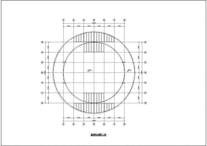 大连市某2层圆形结构商务会所建筑设计CAD图纸_图1