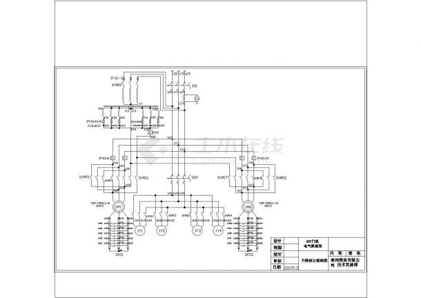 40T多用途门机电气图CAD-图二
