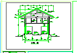 某公园景观厕所建筑结构设计CAD图-图二