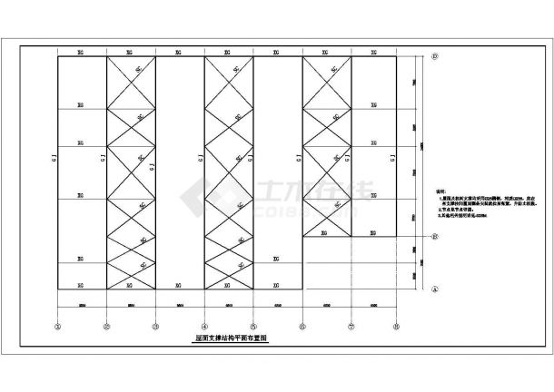 非常详细的经典24米跨钢结构厂房结构施工图-图二