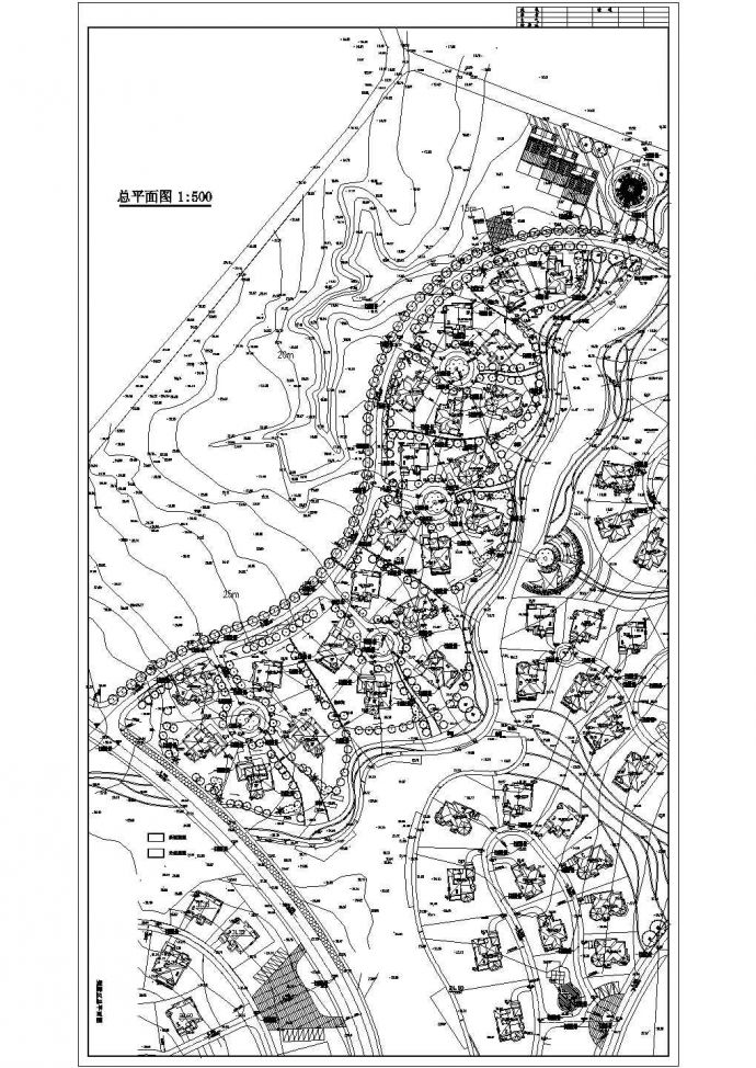 烟台市某新建大型别墅住宅区总平面规划设计CAD图纸_图1