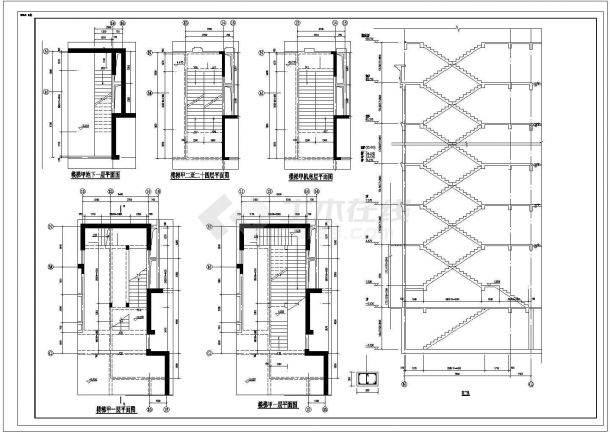 某地区高层住宅楼结构设计详细施工cad图-图二