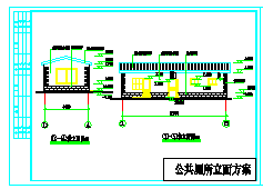 公共厕所建筑设计CAD方案图-图二