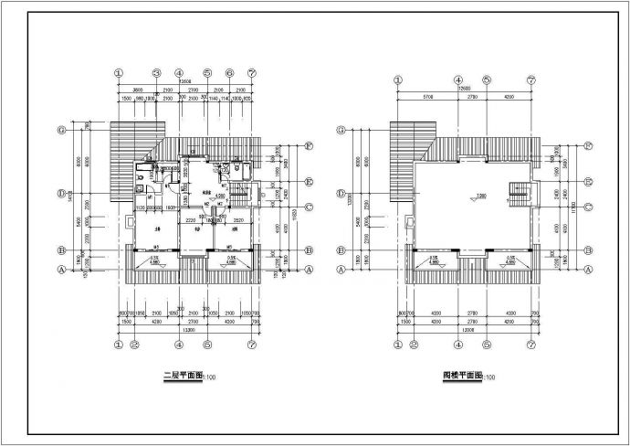 衡水市某村镇254平米2层混合结构独栋别墅建筑设计CAD图纸（含夹层）_图1