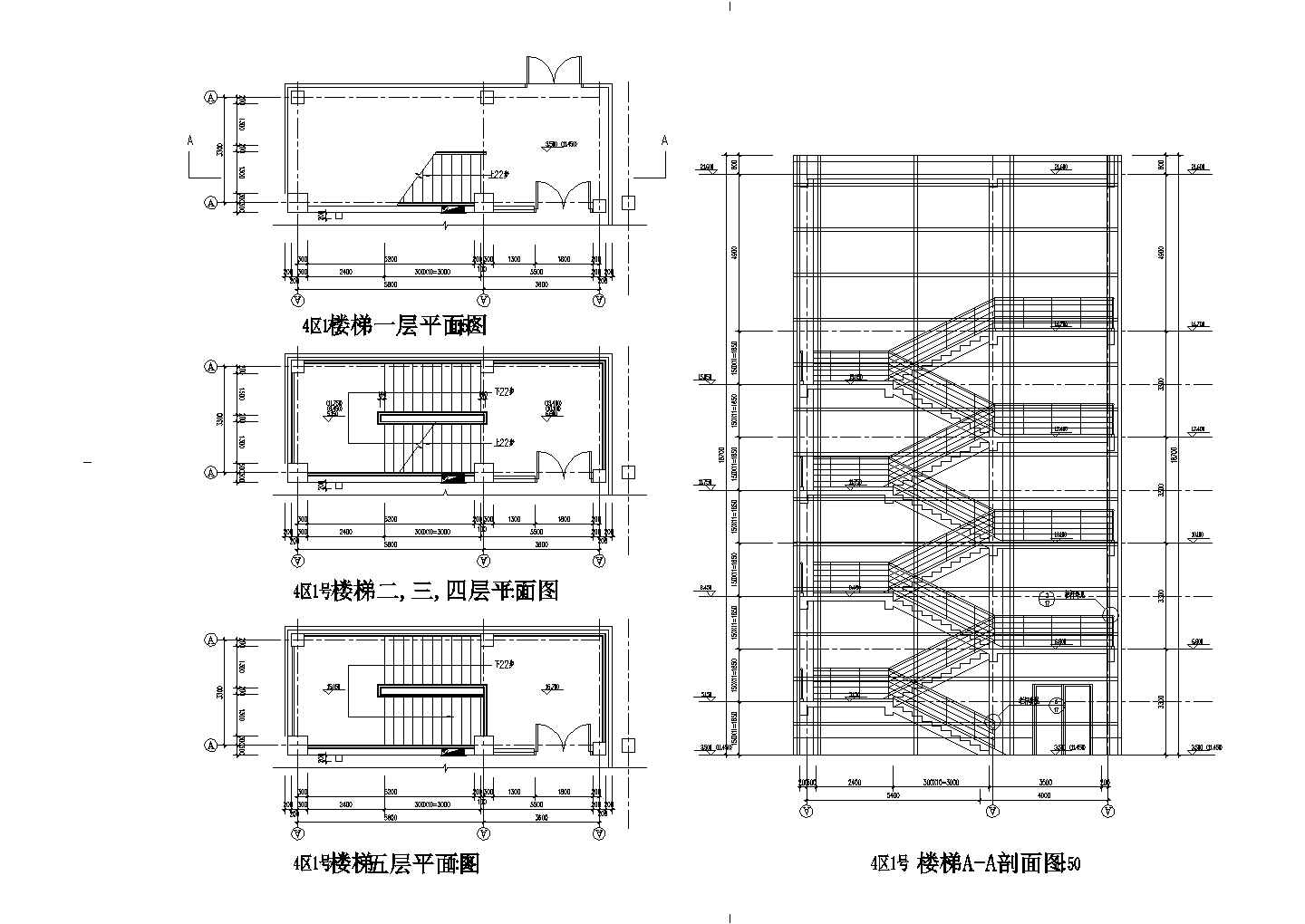 某楼梯CAD完整设计全套详图