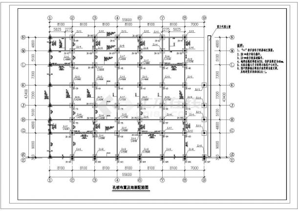 某地区建筑大楼底框结构cad施工图（含设计说明）-图二