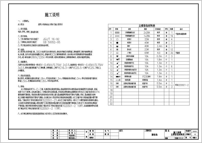 某游泳池CAD电气详细构造完整图_图1