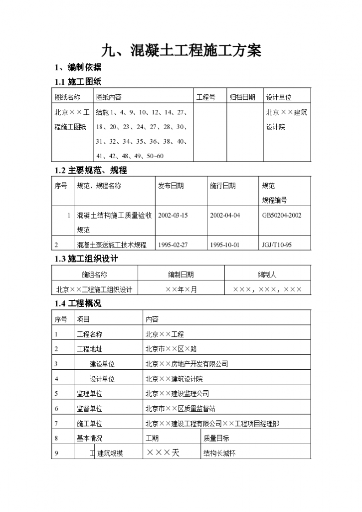 混凝土工程详细施工方案-图一