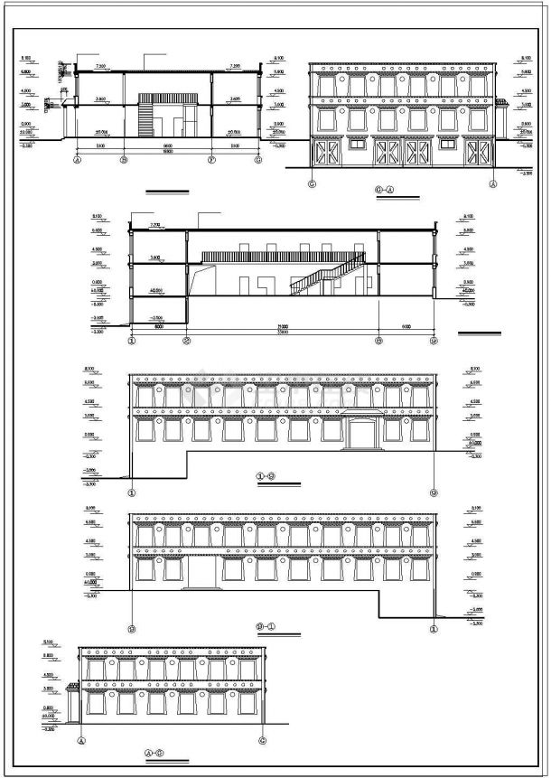 西藏某医院二层门诊楼cad建筑设计施工图-图二