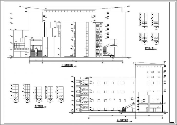 中学教学楼建筑施工CAD布置图_图1