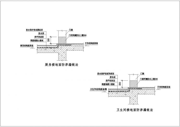 某楼地面CAD设计构造节点_图1