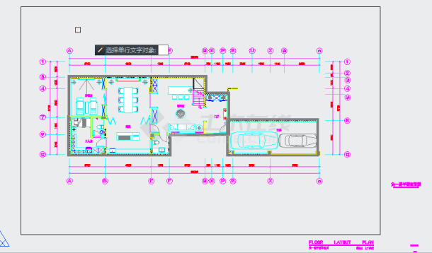 重庆清新高雅法式风格叠拼别墅室内装修CAD施工图（含效果）-图一
