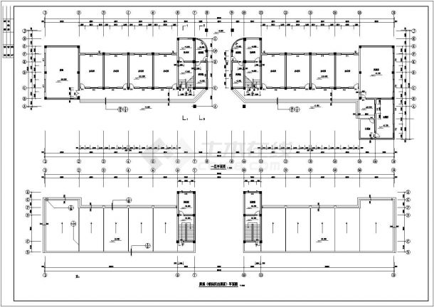 3294.6平米五层框架综合教学楼工程量计算及施工组织（含建筑结构图、平面图、进度图、网络图）-图二