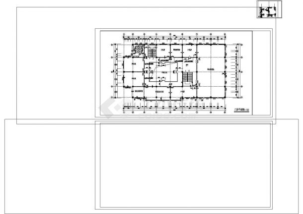 某学校图书馆建筑图CAD-图二