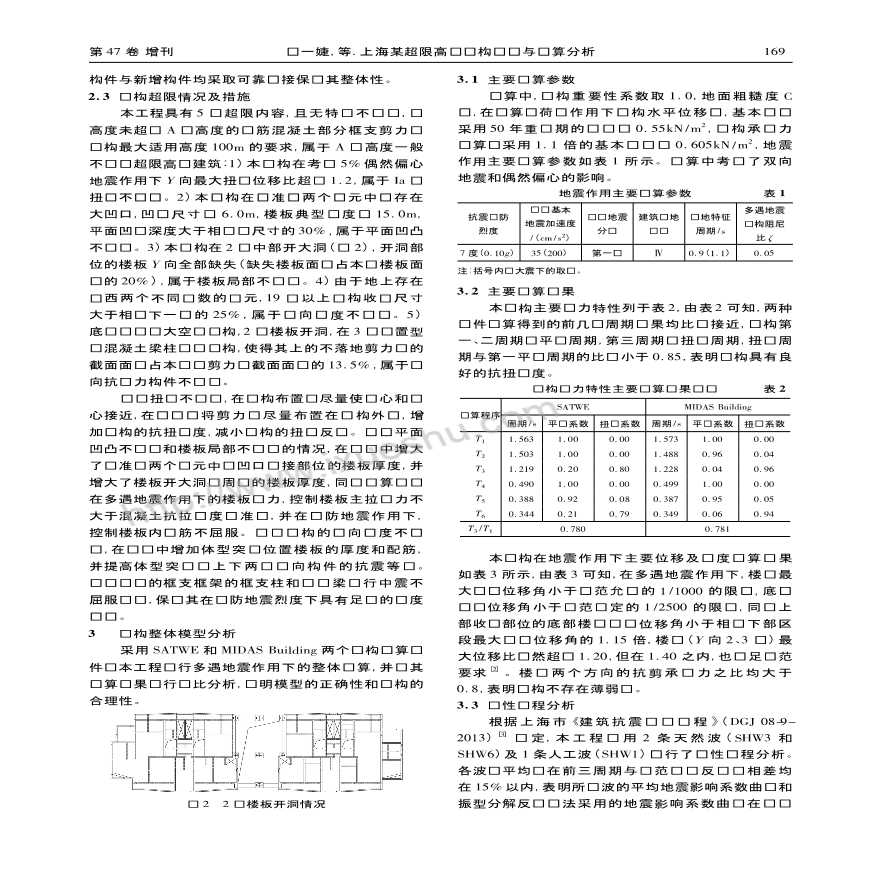 上海某超限高层结构设计与计算分析-图二