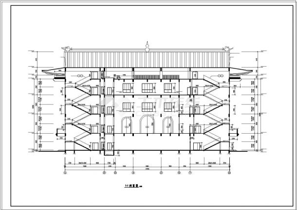 某地区静音寺CAD建筑设计施工图-图二