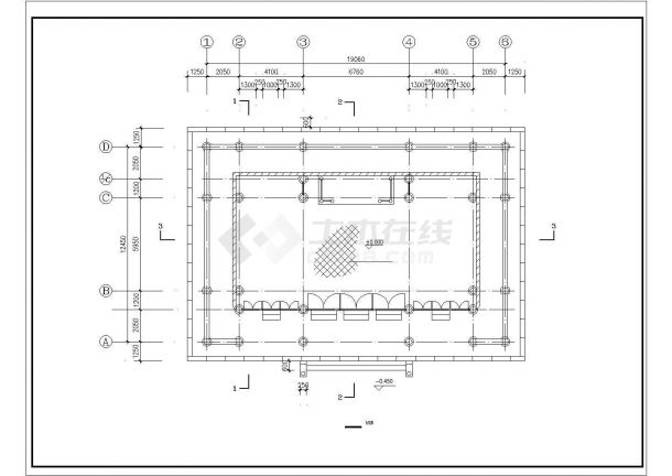 某地庙宇建筑全套设计CAD施工图纸-图一