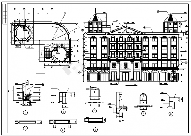 某著名多层高档酒店设计CAD全套建筑施工图纸（含设计说明）-图一