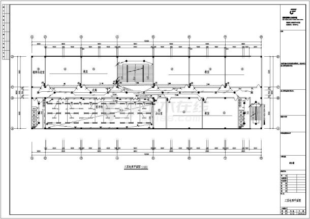 某四层三类教学楼电气设计方案图纸-图一