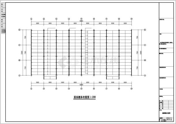 某24米跨单层门式钢架结构石材公司钢结构工程CAD图纸设计-图一