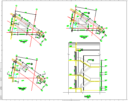 某楼梯大样CAD节点设计全套详图