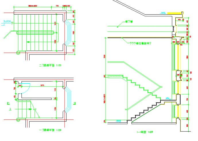 某楼梯大样CAD全套构造节点详图_图1