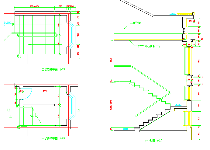 某楼梯大样CAD全套构造节点详图