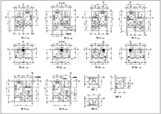  Detailed drawing of CAD node for construction of various kitchen toilets - Figure 1