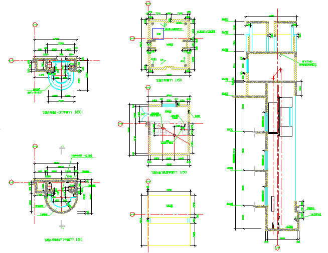 某观光电梯CAD设计构造大样详图