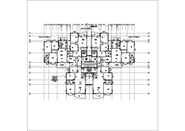 商品房户型平面布置CAD图-图二
