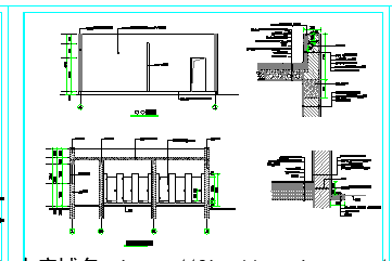 长8.64米 宽4.14米 1层砖混结构公共厕所建筑方案设计CAD施工图-图一