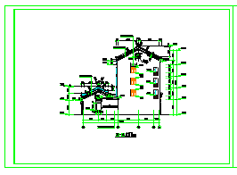 四层古建筑民居建筑设计CAD施工图纸-图一