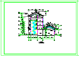 四层古建筑民居建筑设计CAD施工图纸-图二