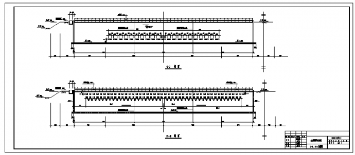 河北某污水处理厂波浪曝气生物池施工cad图纸_图1