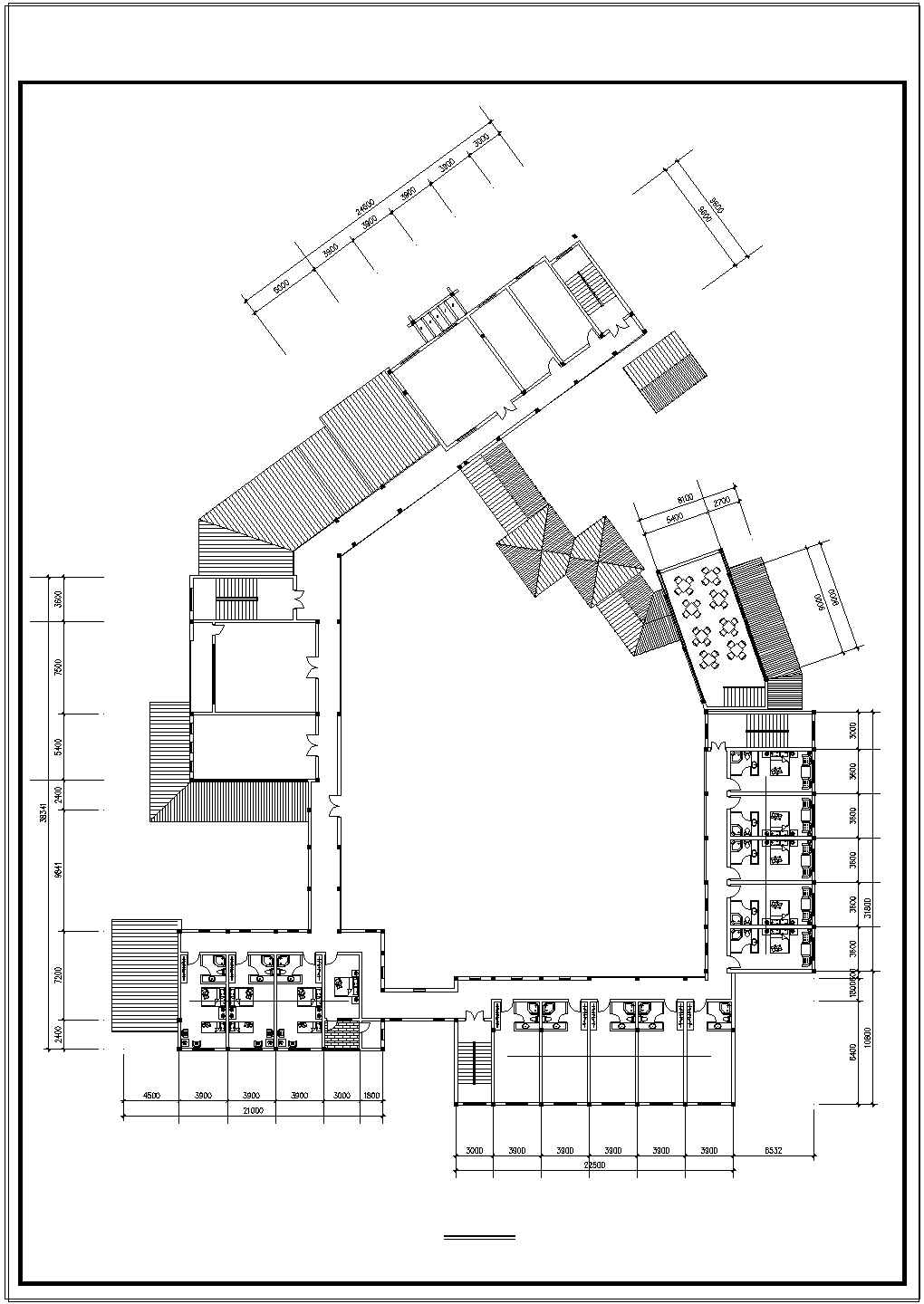 某客栈建筑平立剖面图