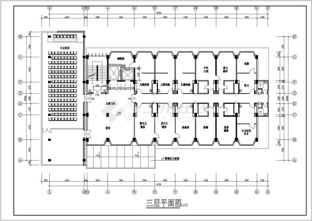 海南某地[改建]某某十层妇幼保健院综合楼方案装修设计CAD图-图二