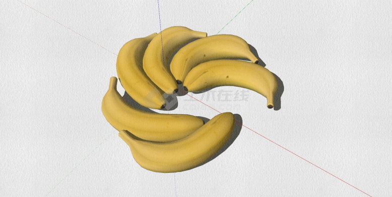 装饰品摆设香蕉组合su模型-图一