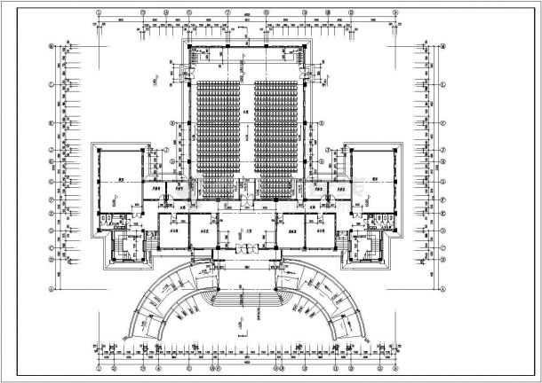 宁夏某圣经学校多层教学楼建筑工程设计CAD图（含各楼层平面图）-图二