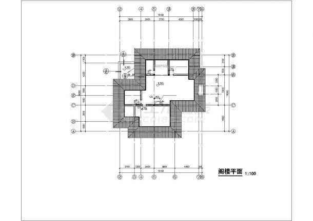 乌鲁木齐市某现代村镇360平2层混合结构独栋乡村别墅建筑设计CAD图纸-图二
