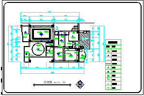 完整室内家装设计平面cad施工图纸（附原始户型图）_图1