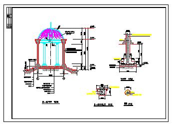 某复古凉亭建筑设计CAD布置图-图二