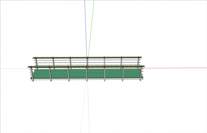 小型现代简约钢架桥su模型_图1