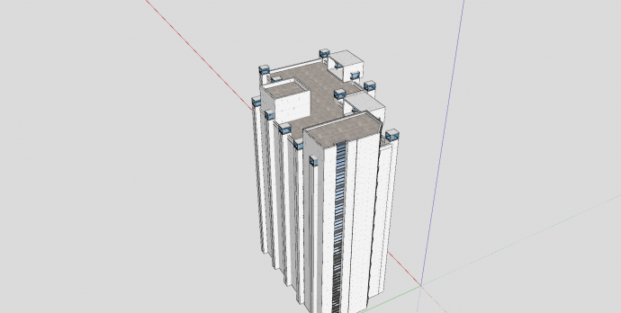 员工公寓多层建筑su模型_图1
