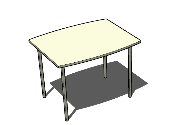 出租房小型餐桌su模型_图1