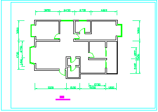 五口之家室内家装完整设计cad方案施工图