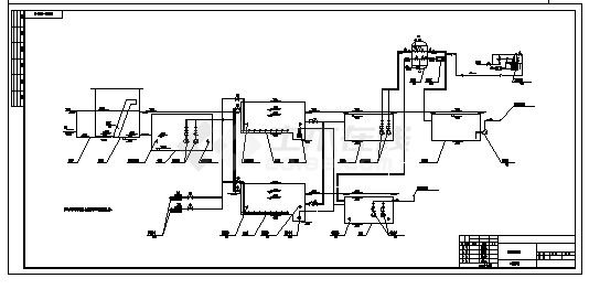 宁夏某生活污水处理站处理施工cad图，共十四张-图一