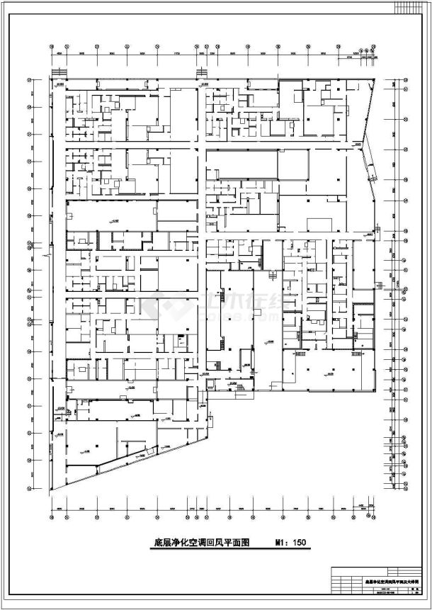 某药厂综合制剂车间净化空调施工图cad全套-图二