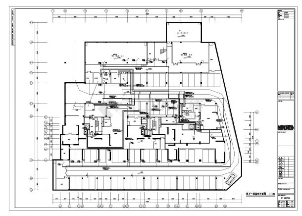 江苏一类高层商业建筑群强弱电全套施工图纸（塔楼28层，裙房4层）-图一