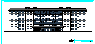 现代坡顶式综合楼建筑施工CAD设计图-图二